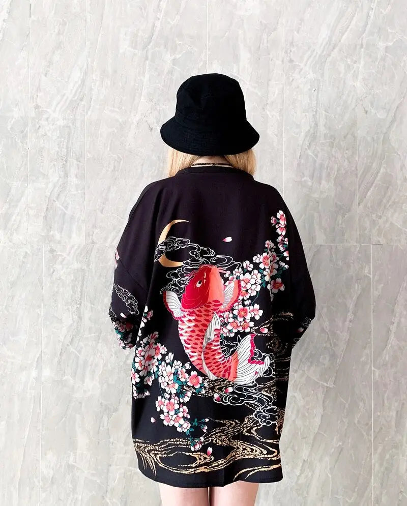 Veste kimono Golden River pour femme