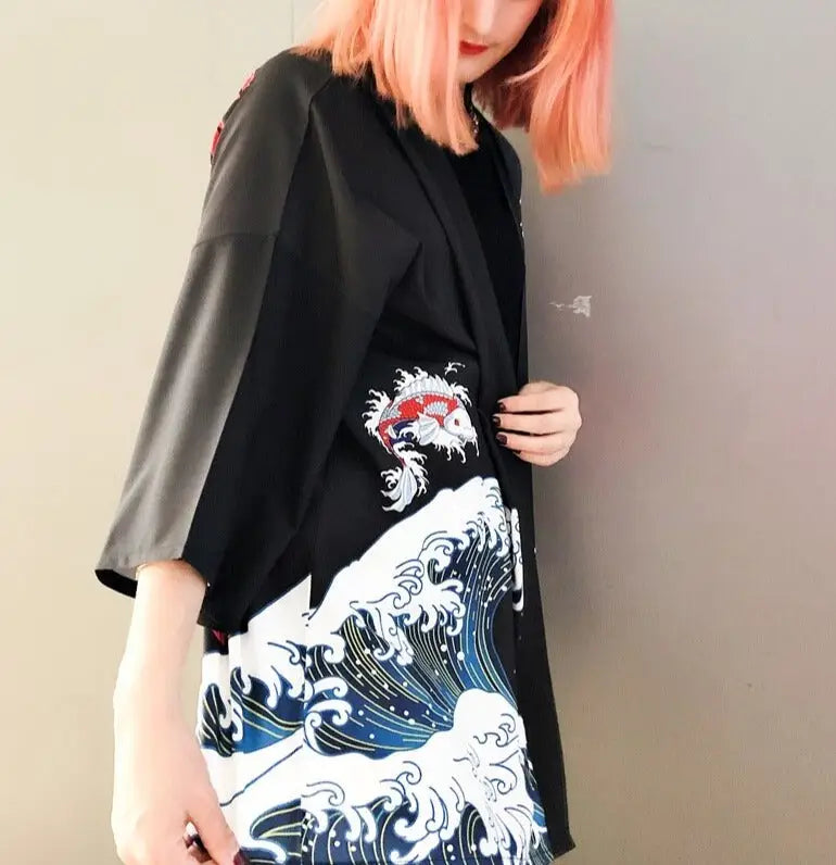 Giacca Kimono da donna Blue Dragon