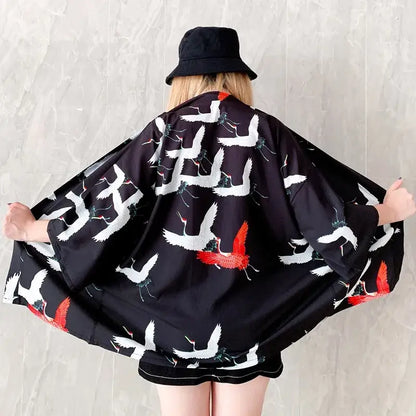 Flying Cranes Women’s Kimono Jacket