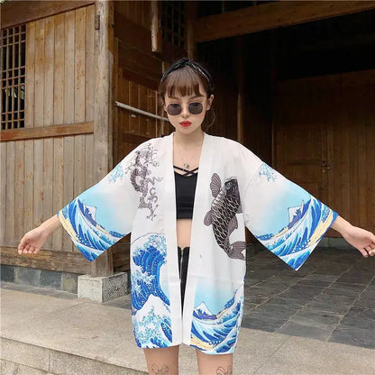 Wave White Women’s Kimono Jacket