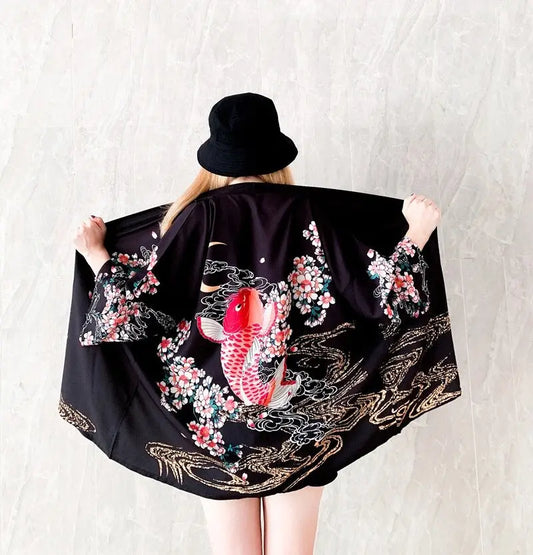 Veste kimono Golden River pour femme
