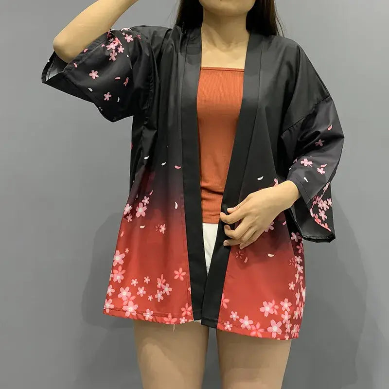 Chaqueta tipo kimono Kitsune Fox para mujer