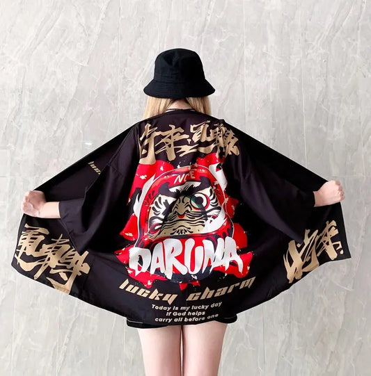 Daruma - Chaqueta tipo kimono para mujer