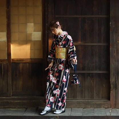 Sakura Striped Women’s Kimono
