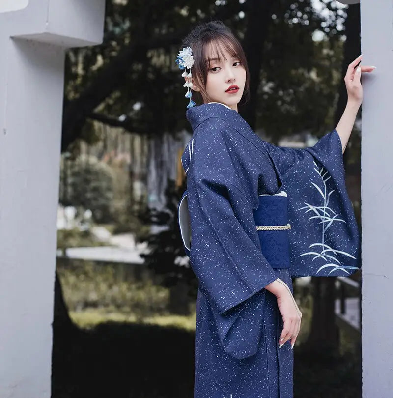 Kimono da donna blu navy