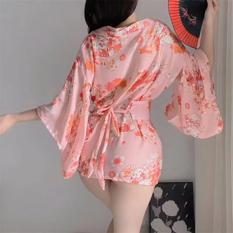 Kawaii Chats Femmes Soie Kimono