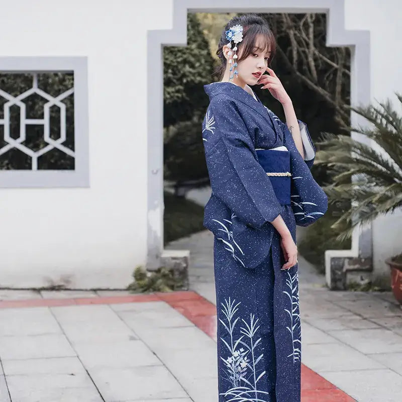 Kimono Femme Bleu Marine