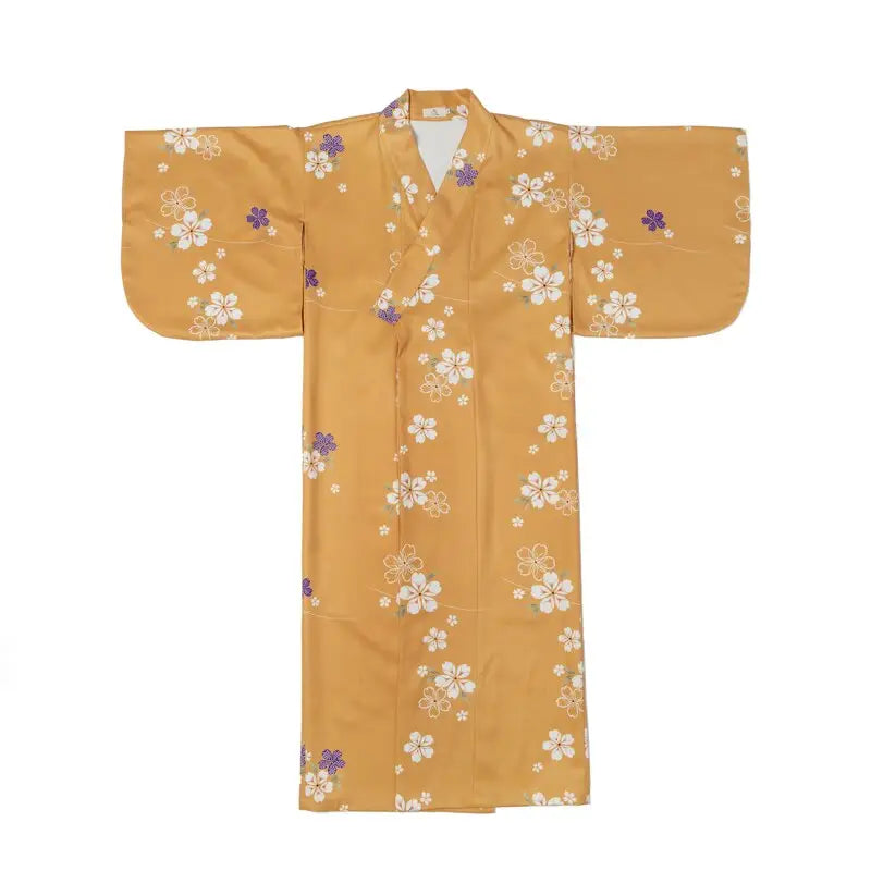 Kimono da donna bianco Sakura giallo