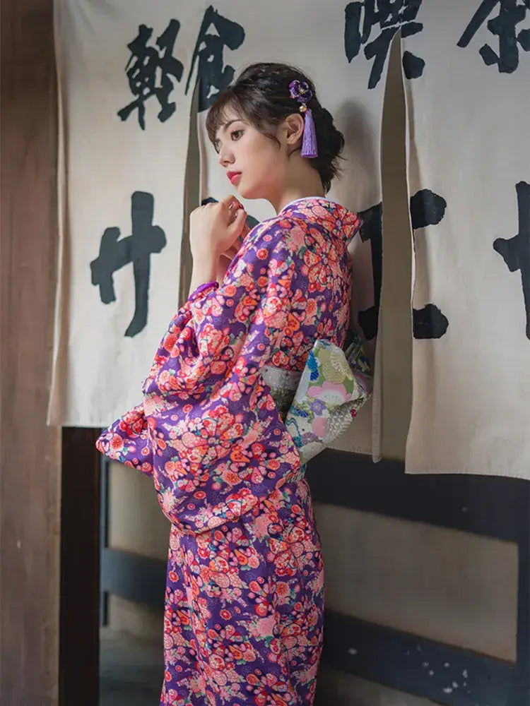 Purple Bloom Women’s Kimono