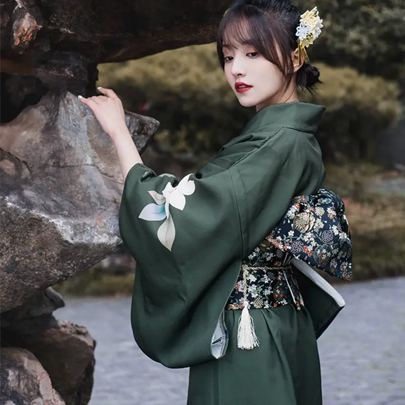 green japanese dress Japanese Dress Kimono