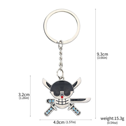 Zoro Pirate Skull Keychain