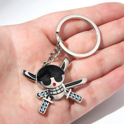 Zoro Pirate Skull Keychain