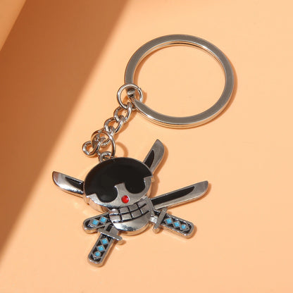 Zoro Pirate Skull Keychain