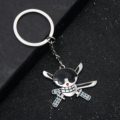 Zoro Pirate Skull Keychain